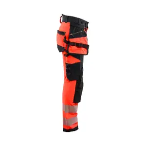 4D stretch high visibility women's trousers Blaklader image-1