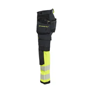 4D stretch high visibility women's trousers Blaklader image-2