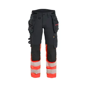 4D stretch high visibility women's trousers Blaklader image-0