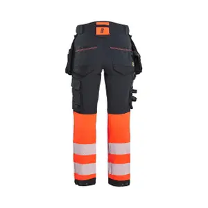 4D stretch high visibility women's trousers Blaklader image-3