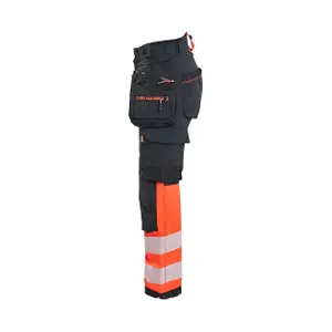 4D stretch high visibility women's trousers Blaklader image-2