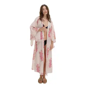 Long Sleeve Kimono Women Ble Resort Collection