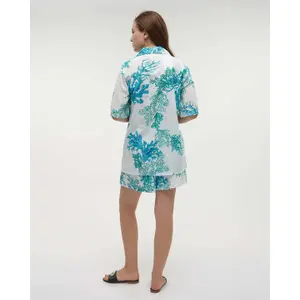 Conjunto de camisa y short con detalles coral mujer Ble Resort Collection image-1