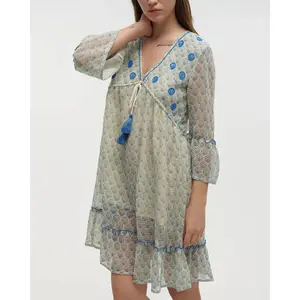 Robe curta mangas 3/4 mulher Ble Resort Collection image-2