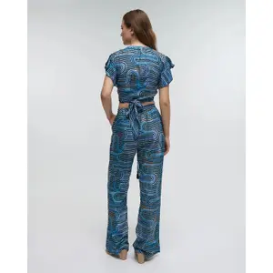 Geometrische Muster Bluse Damen Ble Resort Collection image-1