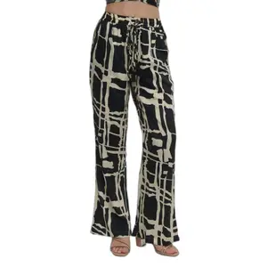 weite Damenhose mit Kordel Ble Resort Collection Blocks image-0