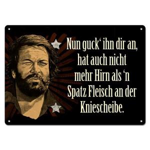 Pannello in metallo Blechwaren Fabrik Braunschweig Bud Spencer Nun guck' ihn dir an,...