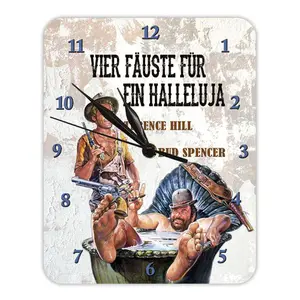 Orologio da parete analogico Blechwaren Fabrik Braunschweig Bud Spencer & Terence Hill