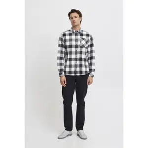 Camisa xadrez com bolso de mangas compridas Blend Regular fit image-3