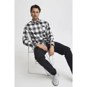 Camisa xadrez com bolso de mangas compridas Blend Regular fit image-4