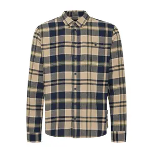 Camisa xadrez com bolso e botão de mangas longas Blend Regular Fit image-0