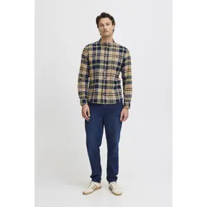 Camisa xadrez com bolso e botão de mangas longas Blend Regular Fit image-3