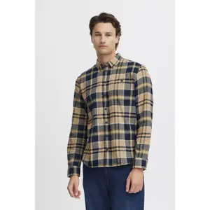 Camisa xadrez com bolso e botão de mangas longas Blend Regular Fit image-1