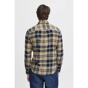 Camisa xadrez com bolso e botão de mangas longas Blend Regular Fit image-6