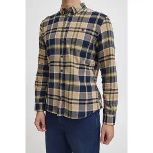 Camisa xadrez com bolso e botão de mangas longas Blend Regular Fit image-4