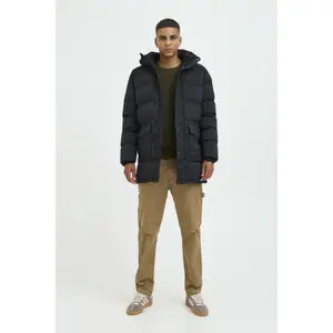 Blend's Hooded Puffer with buttons & pockets image-2