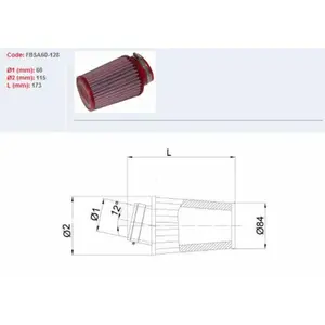 Motorcycle air filter BMC FBSA60 128 image-0