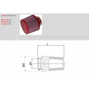 Luftfilter til motorcykel BMC FMSS52 127 image-0