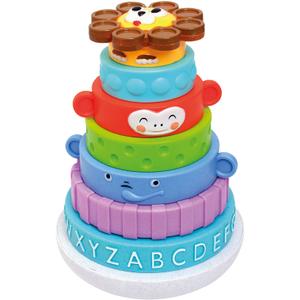 Stacking sensory ring baby toy BOLEY (x8) image-1