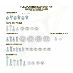 Complete Plastic Motorcycle Screw Kit Bolt Suzuki RM125/250 image-0