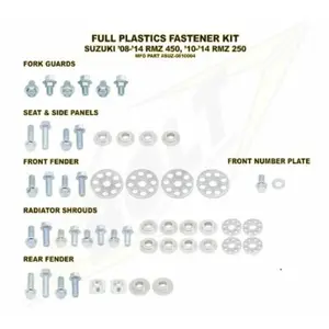 Complete Plastic Motorcycle Screw Kit Bolt Suzuki RM-Z450/250 image-0
