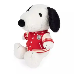 Sitting plush toy with its university bomber jacket Bon Ton Toys Snoopy image-1