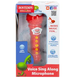 Karaoke microphone with bright sound and melodies Bontempi image-1