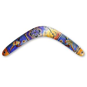 fanabol-right-handed-boomerang-boomerangfan-aboriginal-blue-yellow-44-5-cm
