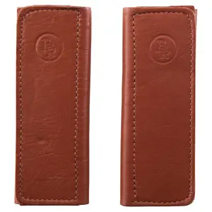 Stigbyglar i läder med kardborreband för hästar BR Equitation image-0