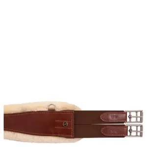Sangle anatomique pour cheval en cuir et peau de mouton BR Equitation Harlow image-2