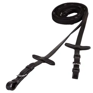 Rênes pour cheval en toile boucle rond BR Equitation image-0