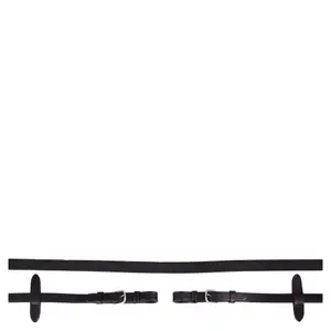 Riendas de caballo de cuero antideslizantes con hebilla redonda BR Equitation image-1