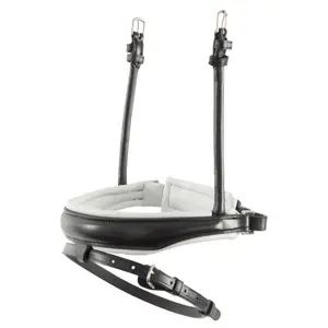 Muserola anatómica redonda de cuero de caballo BR Equitation Pull-back image-0