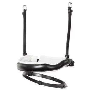 Fita combinada para nariz de cavalo em couro anatómico BR Equitation Pull-back image-0