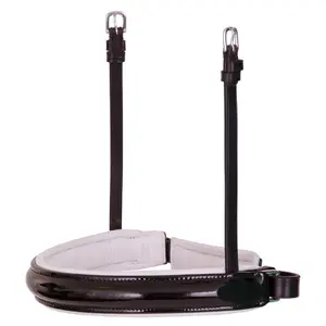 Fita nasal de couro de cavalo para puxar para trás BR Equitation Lacquer image-0