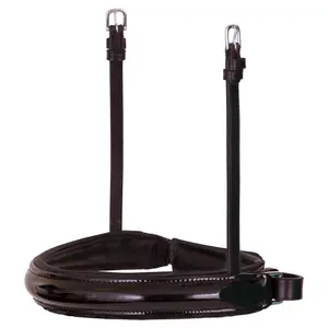 Næsebånd i hestelæder, der kan trækkes tilbage BR Equitation Lacquer image-0