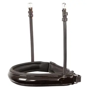 Fita nasal de couro de cavalo para puxar para trás BR Equitation Lacquer image-0