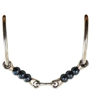 Double snaffle bits for horses BR Equitation Sweet Iron Cherry Roller image-1