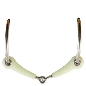 Mors 2 anneaux double BR Equitationisure pour cheval BR Equitation Apple Mouth 15mm image-1