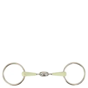 Mors 2 anneaux double BR Equitationisure pour cheval BR Equitation Apple Mouth 14mm image-0