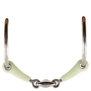 Mors 2 anneaux double BR Equitationisure pour cheval BR Equitation Apple Mouth 14mm image-1