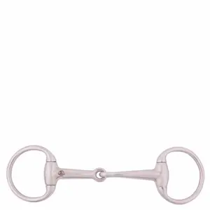 Solid stainless steel single-cut olive bit for horses BR Equitation image-0
