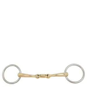 Double snaffle bits for curved horses BR Equitation Soft Contact image-0