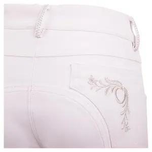 Pantaloni da concorso equitazione in microfibra per bambini Equitazione Milan image-2