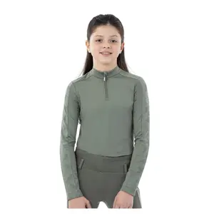 Camiseta de equitación 1/2 cremallera infantil BR Equitation Dinthe image-0