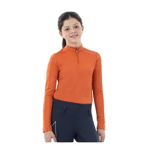 Camiseta de equitación 1/2 cremallera infantil BR Equitation Dinthe image-0