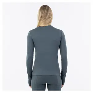 Camiseta de equitación 1/2 cremallera mujer BR Equitation Dewie image-1