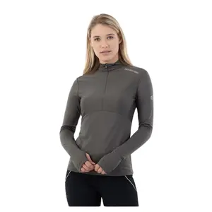 Camiseta de equitación 1/2 cremallera mujer BR Equitation Dewie image-0
