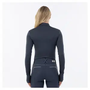 Camiseta de equitación 1/2 cremallera mujer BR Equitation Dewie image-1