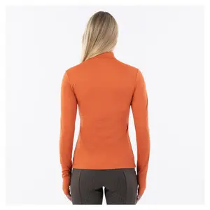Camiseta de equitación 1/2 cremallera mujer BR Equitation Dewie image-1